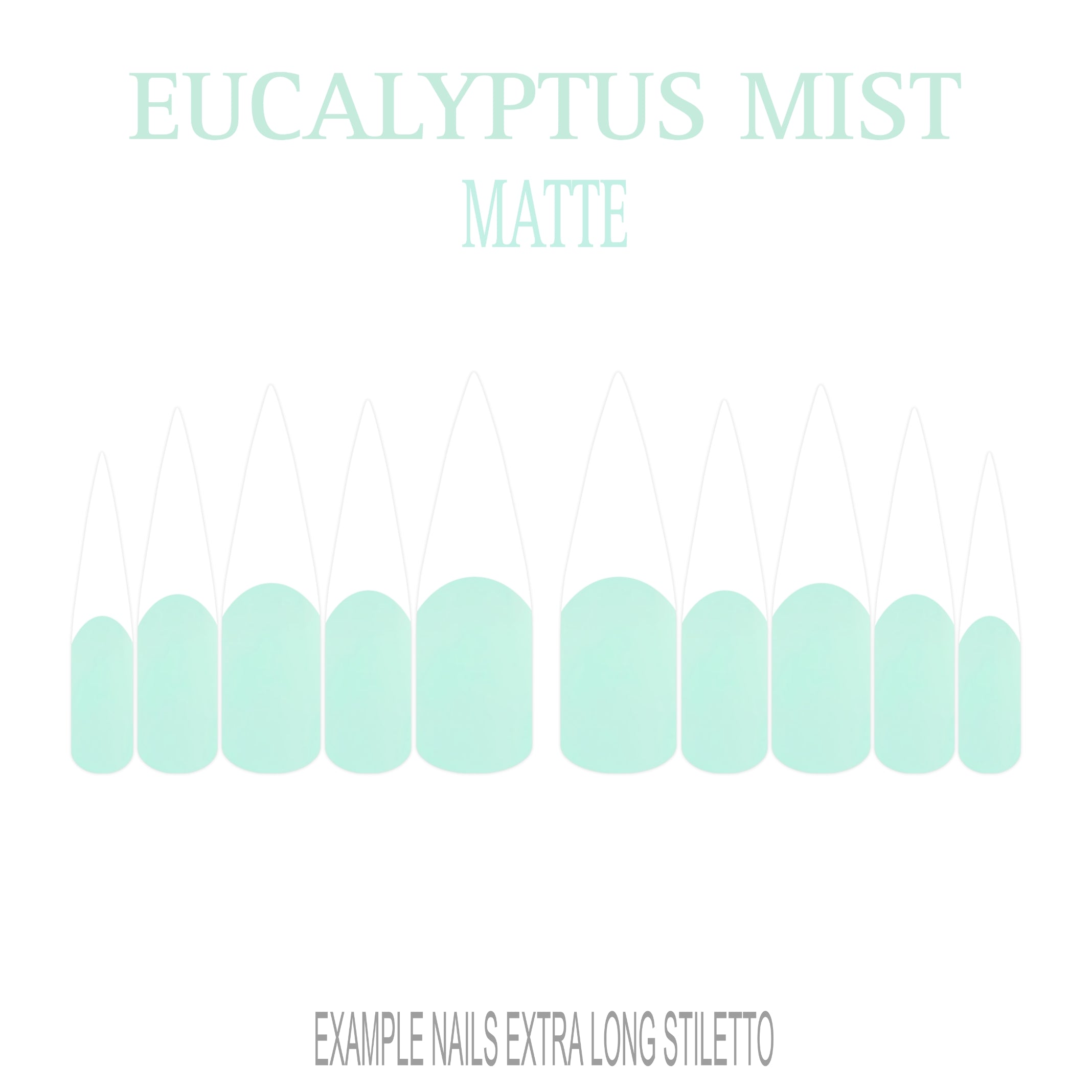 Eucalyptus Mist sage green French tip nails