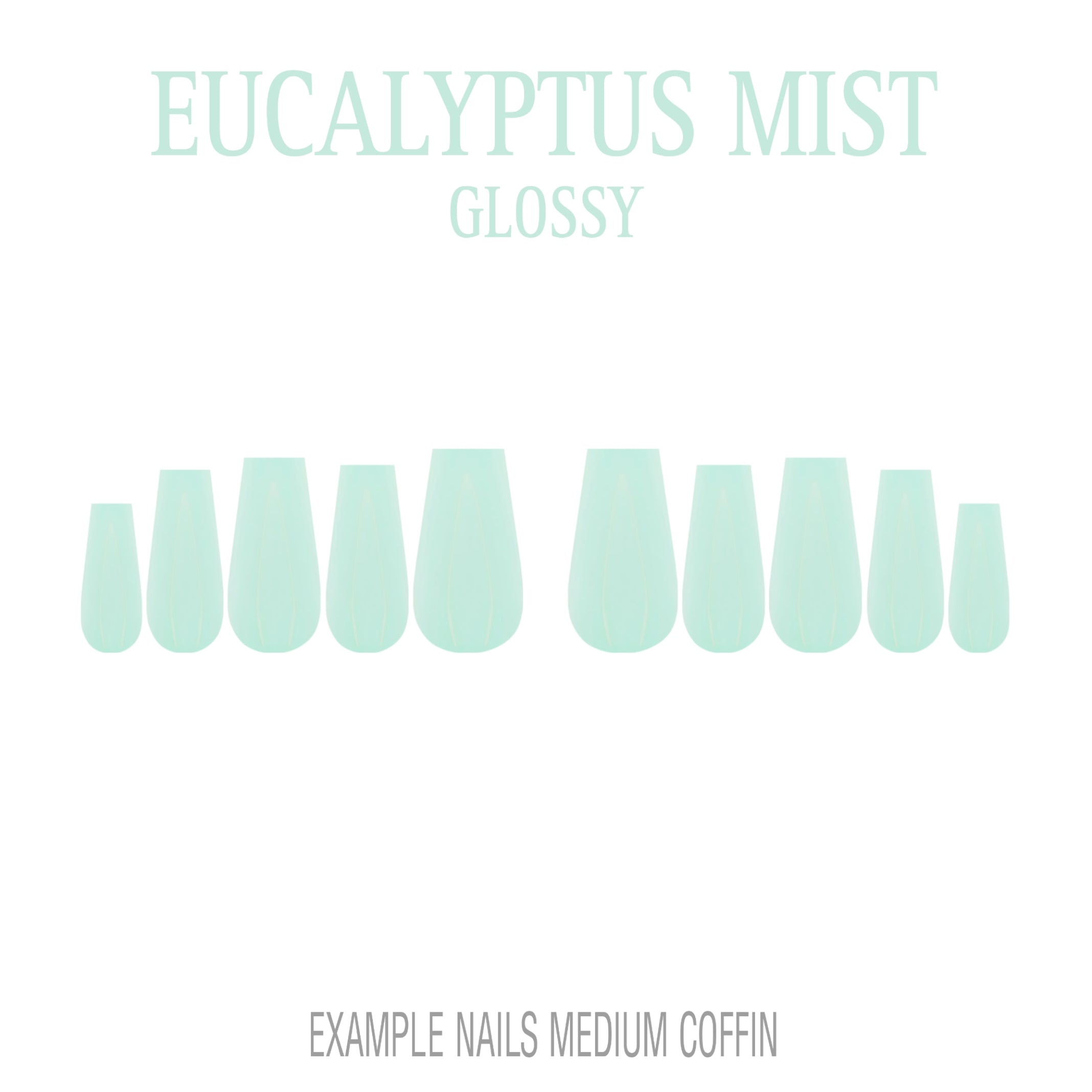 Eucalyptus Mist sage green press-on nails