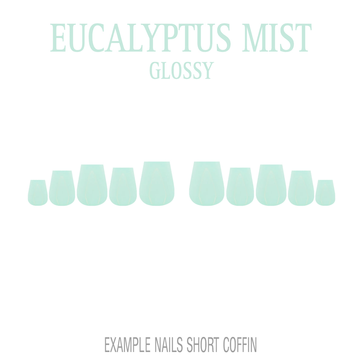 Eucalyptus Mist sage green press-on nails