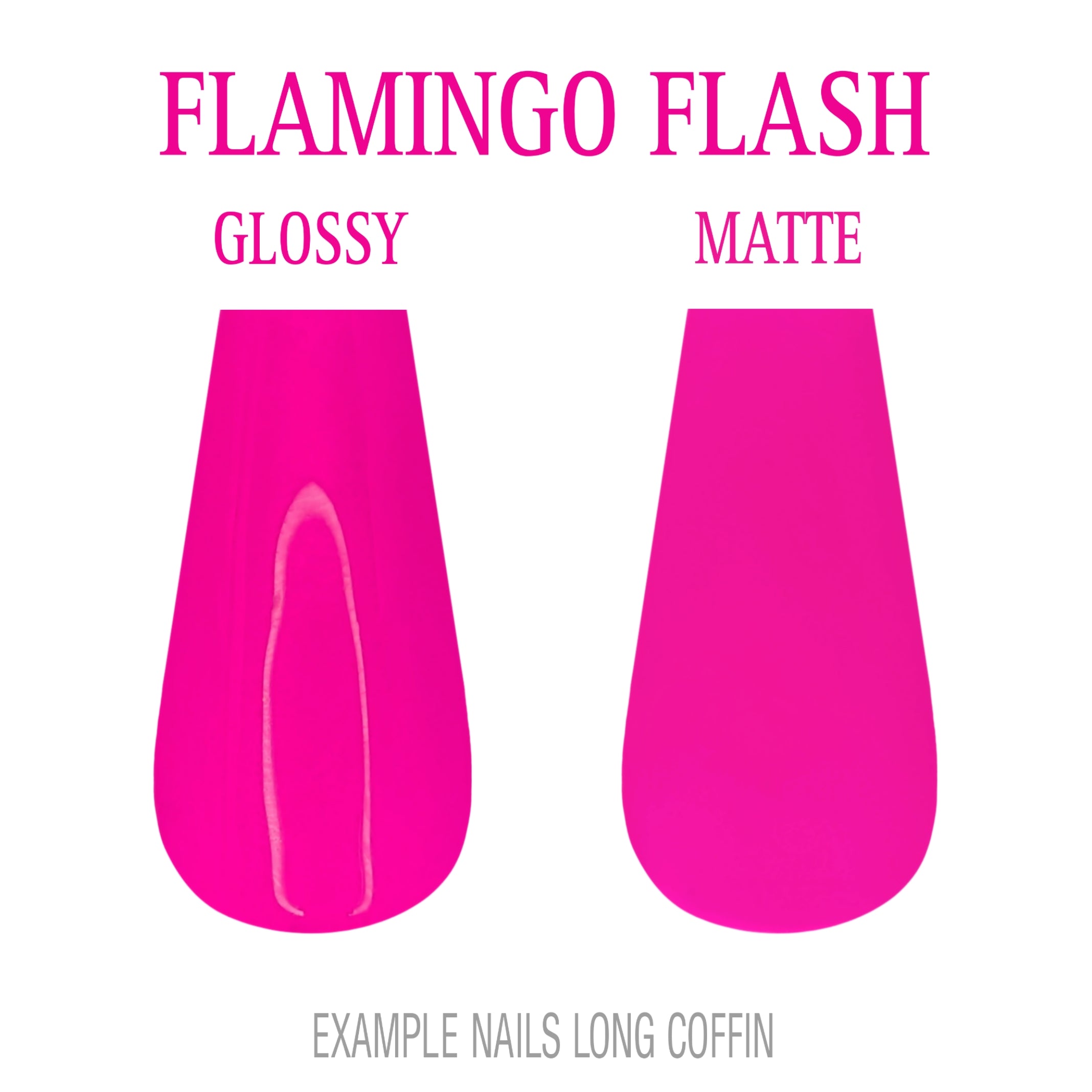 Flamingo Flash hot pink press-on nails