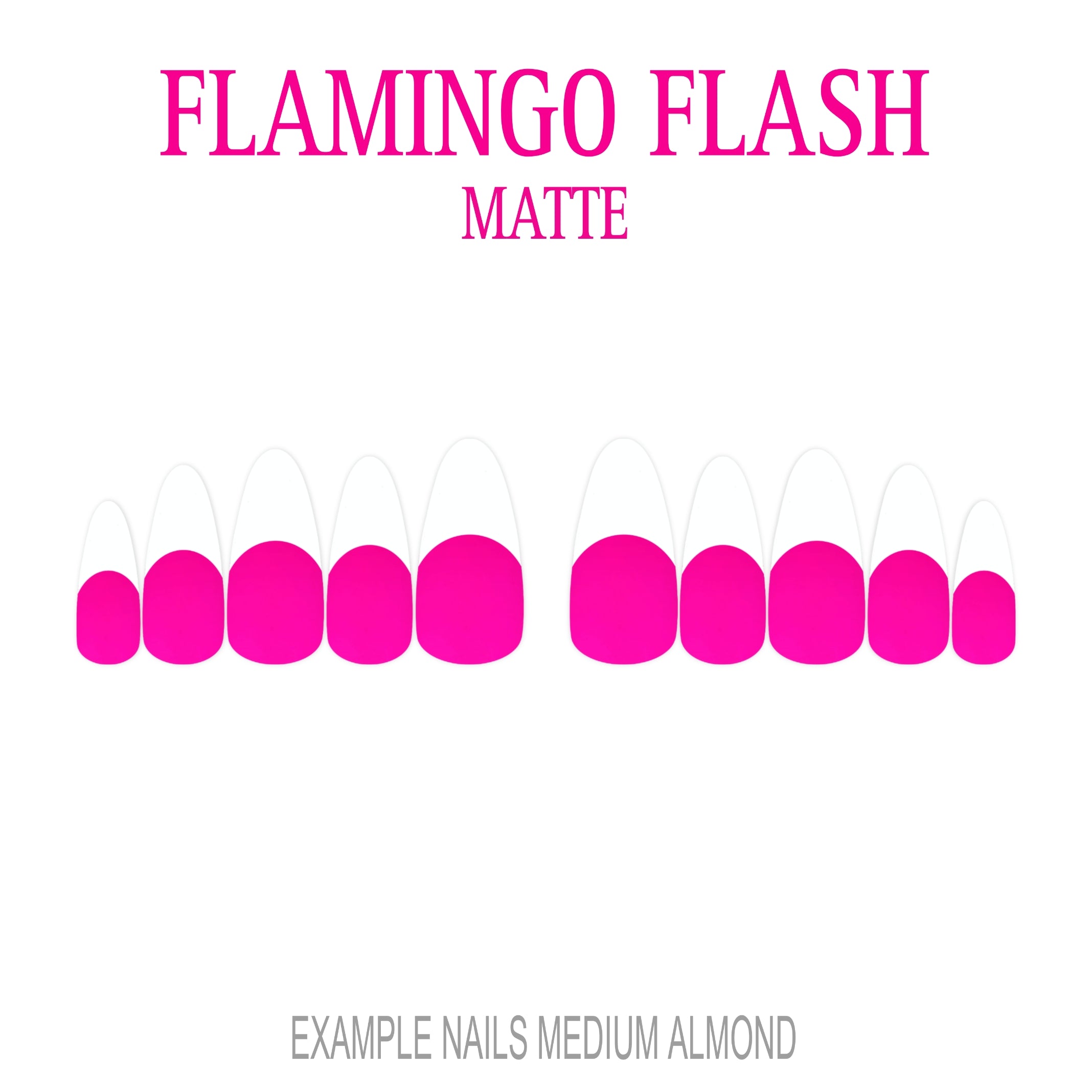 Flamingo Flash hot pink French tip nails