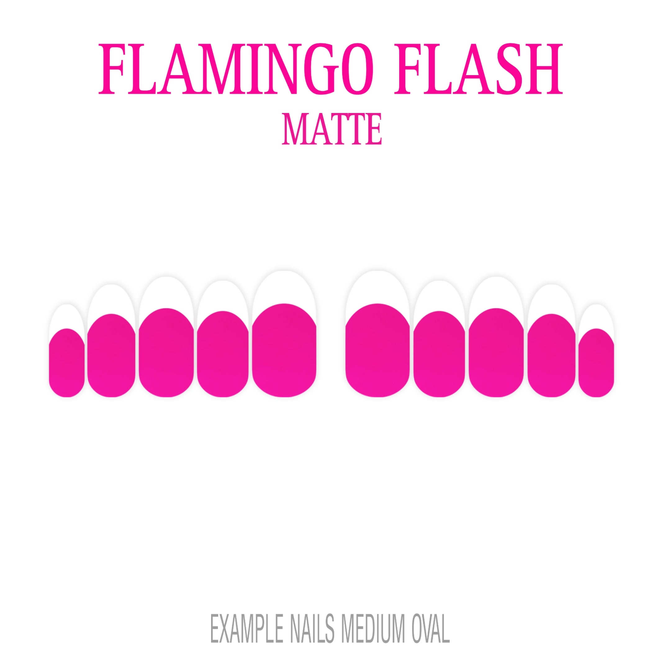 Flamingo Flash hot pink French tip nails