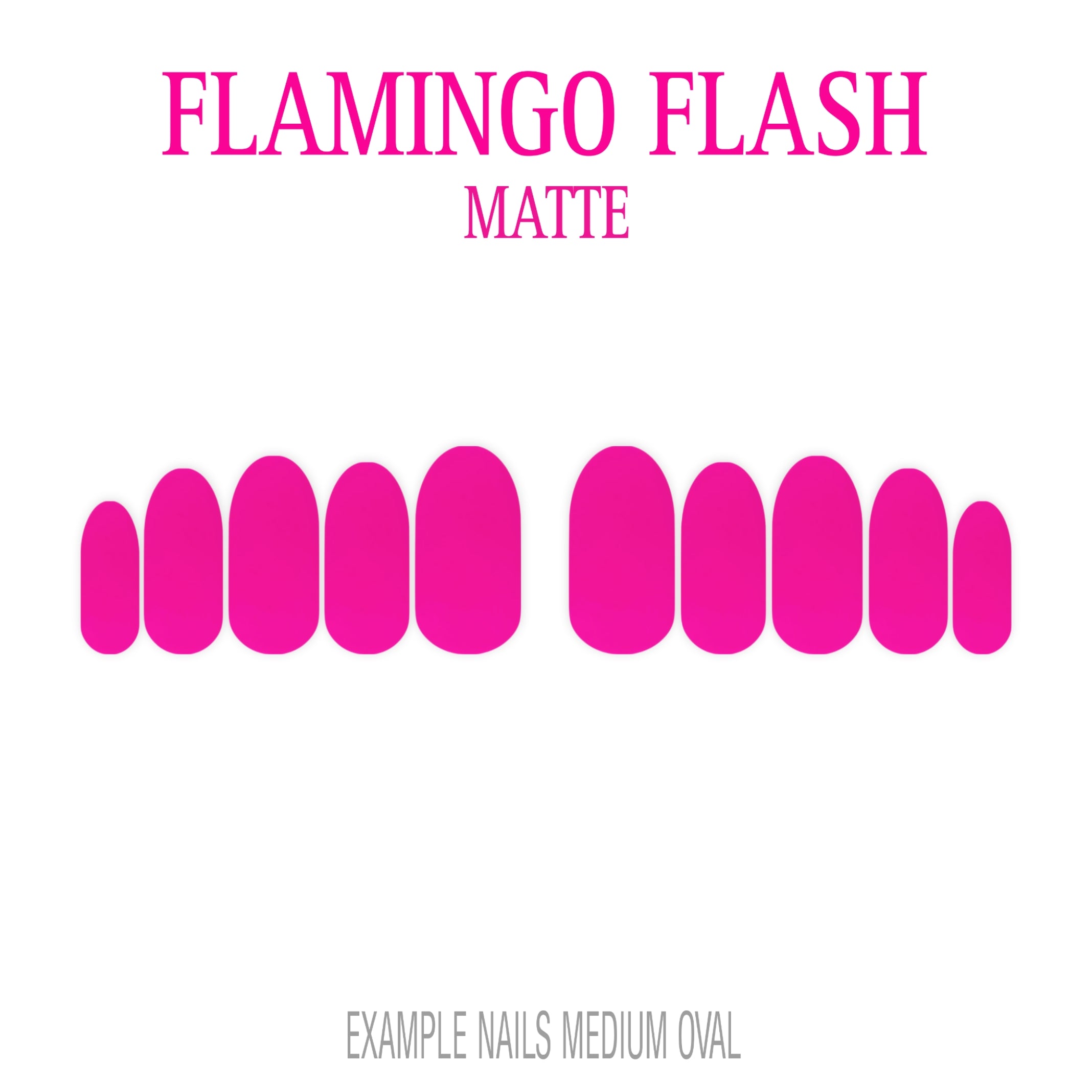 Flamingo Flash hot pink press-on nails