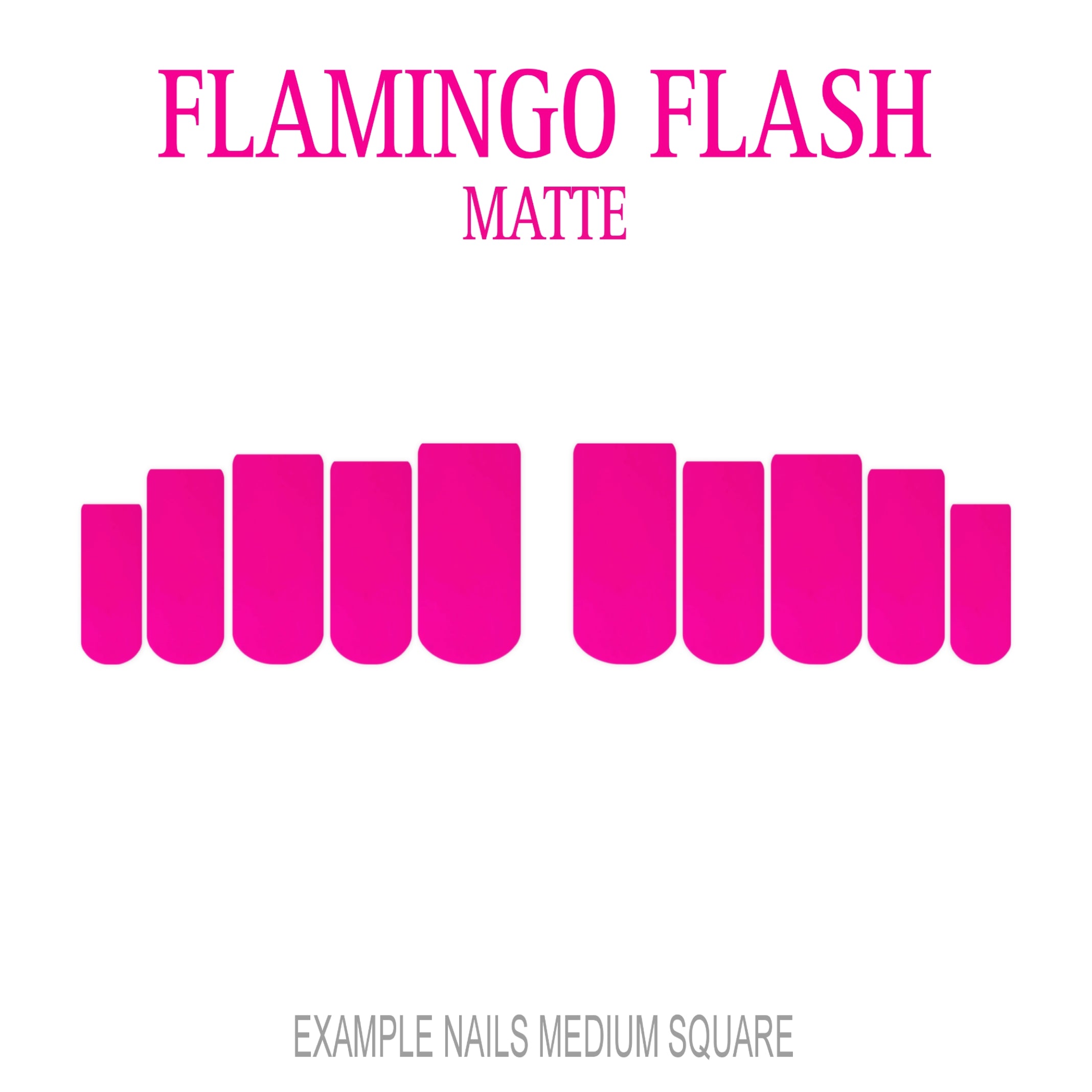 Flamingo Flash hot pink press-on nails