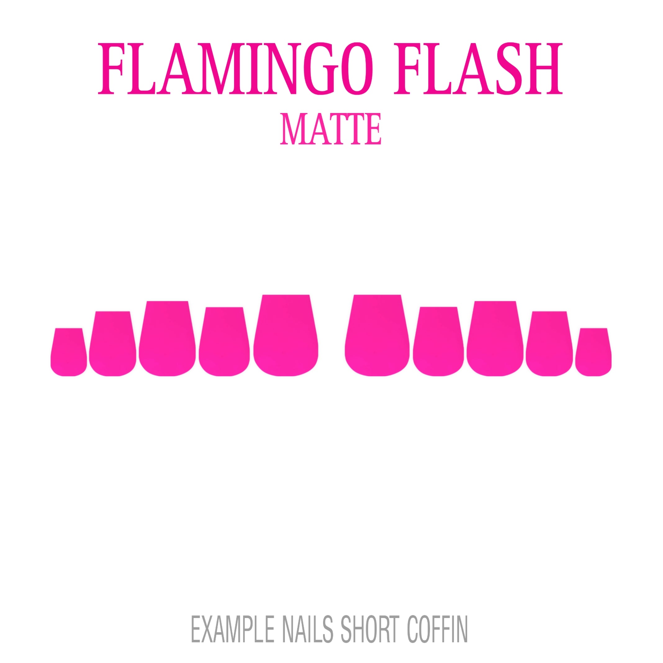 Flamingo Flash hot pink press-on nails