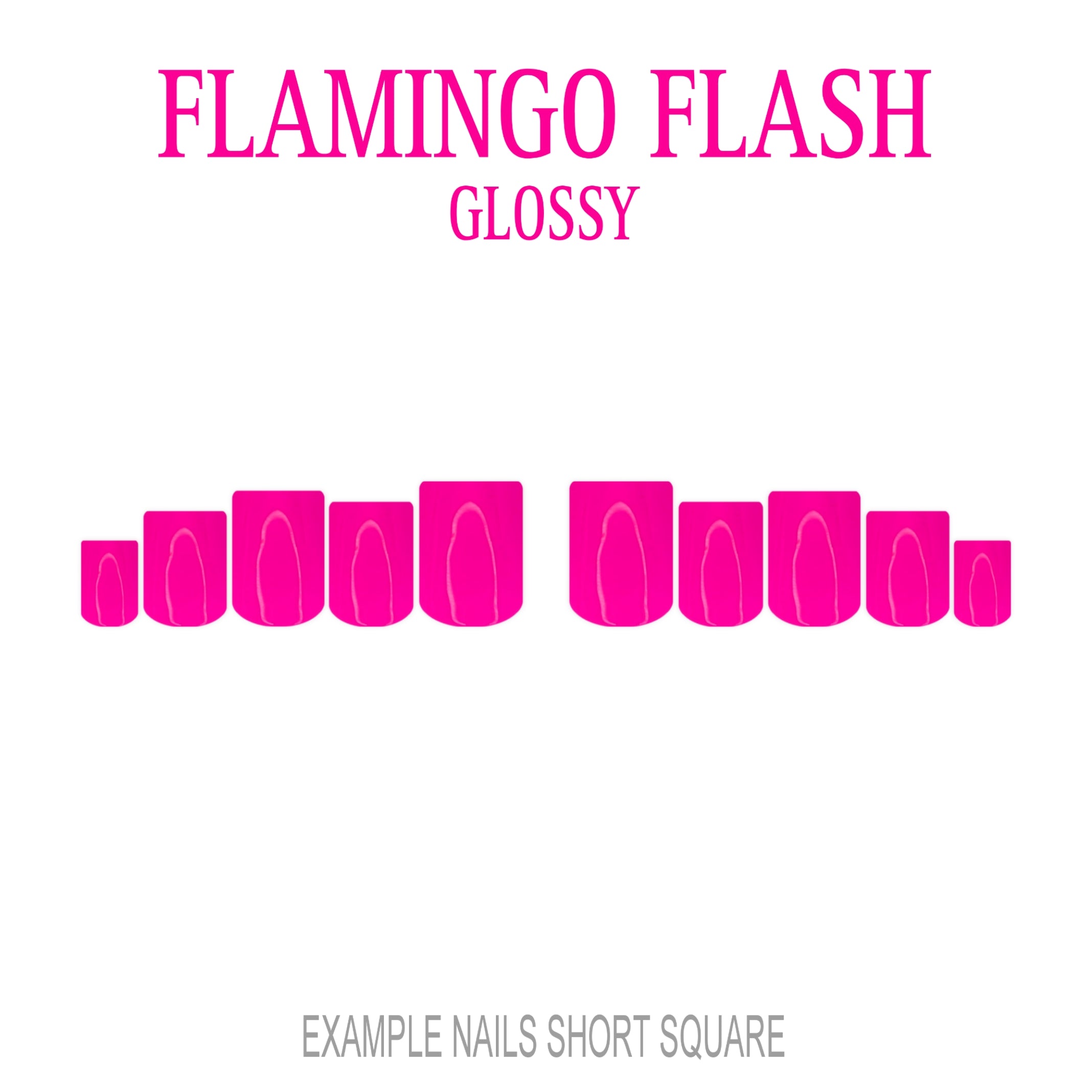 Flamingo Flash hot pink press-on nails