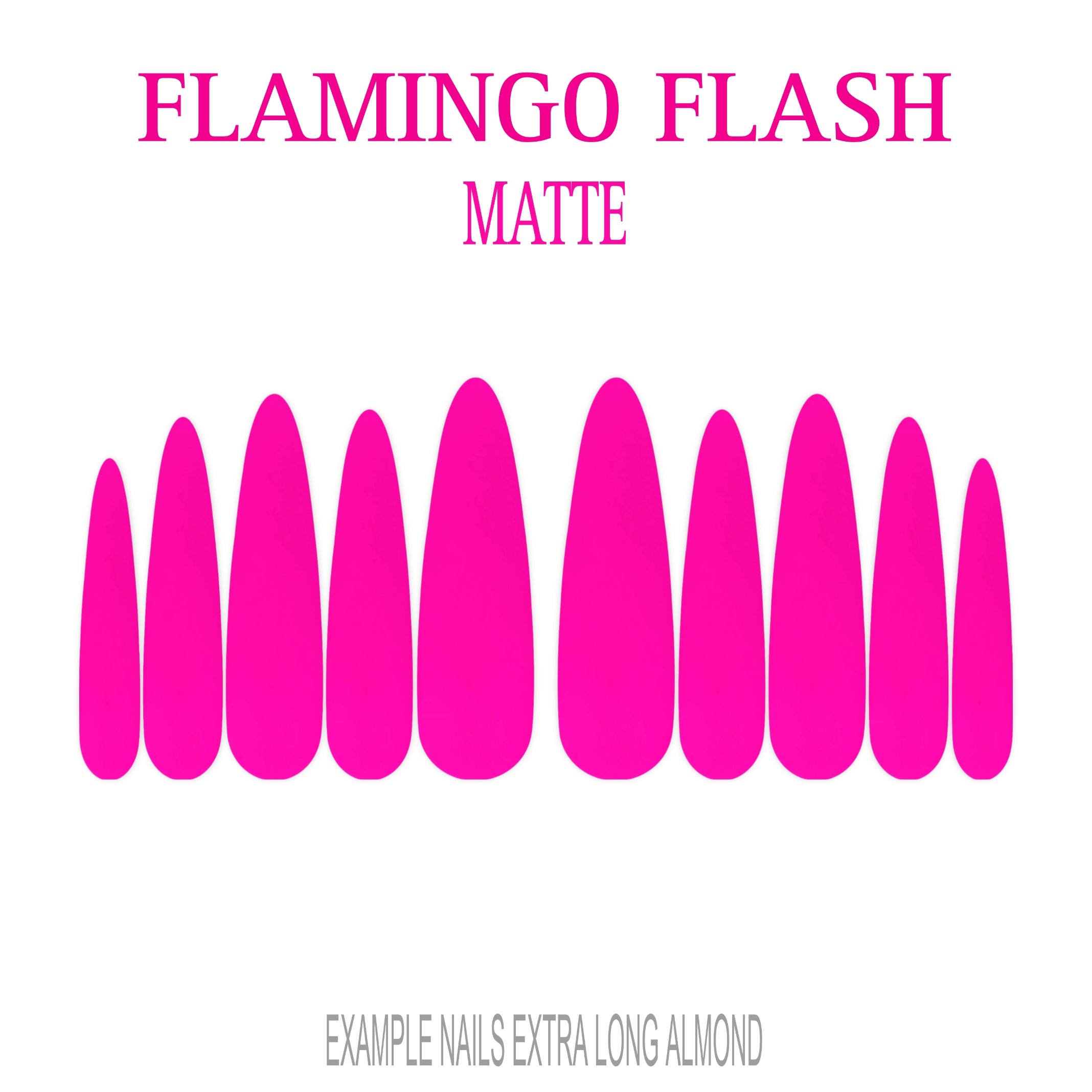 Flamingo Flash hot pink press-on nails