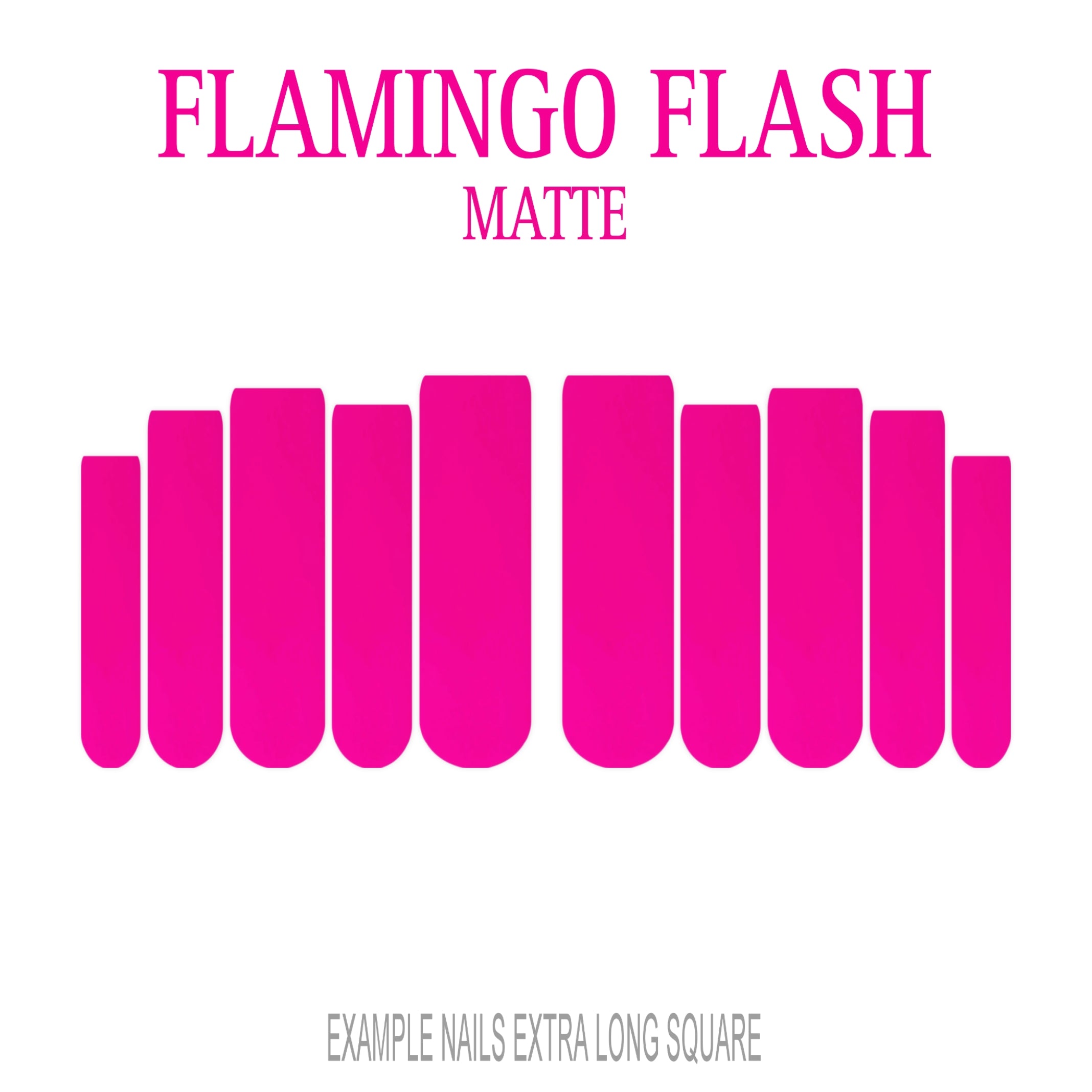 Flamingo Flash hot pink press-on nails