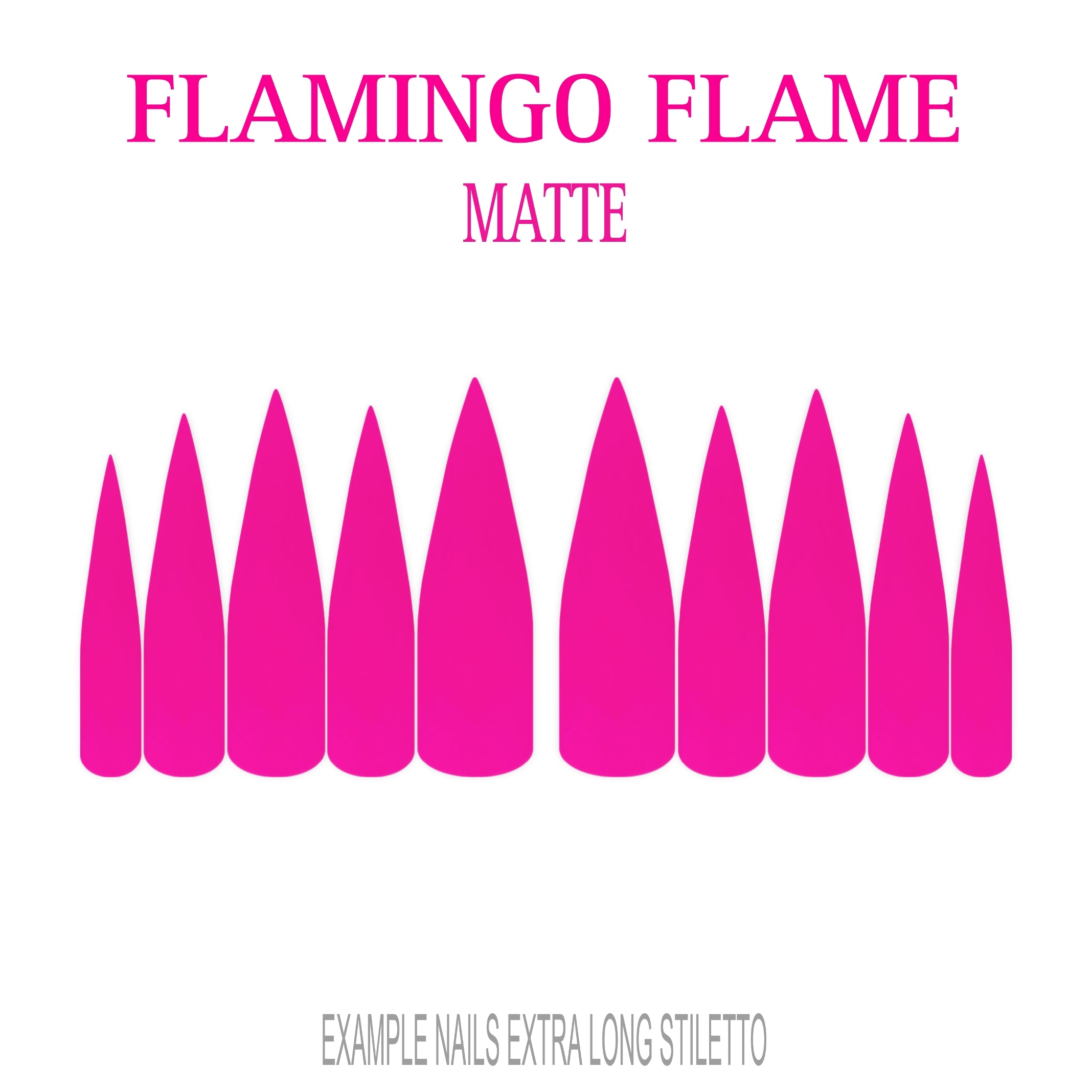 Flamingo Flash hot pink press-on nails