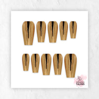 Golden Blush pink gold chrome press-on nails