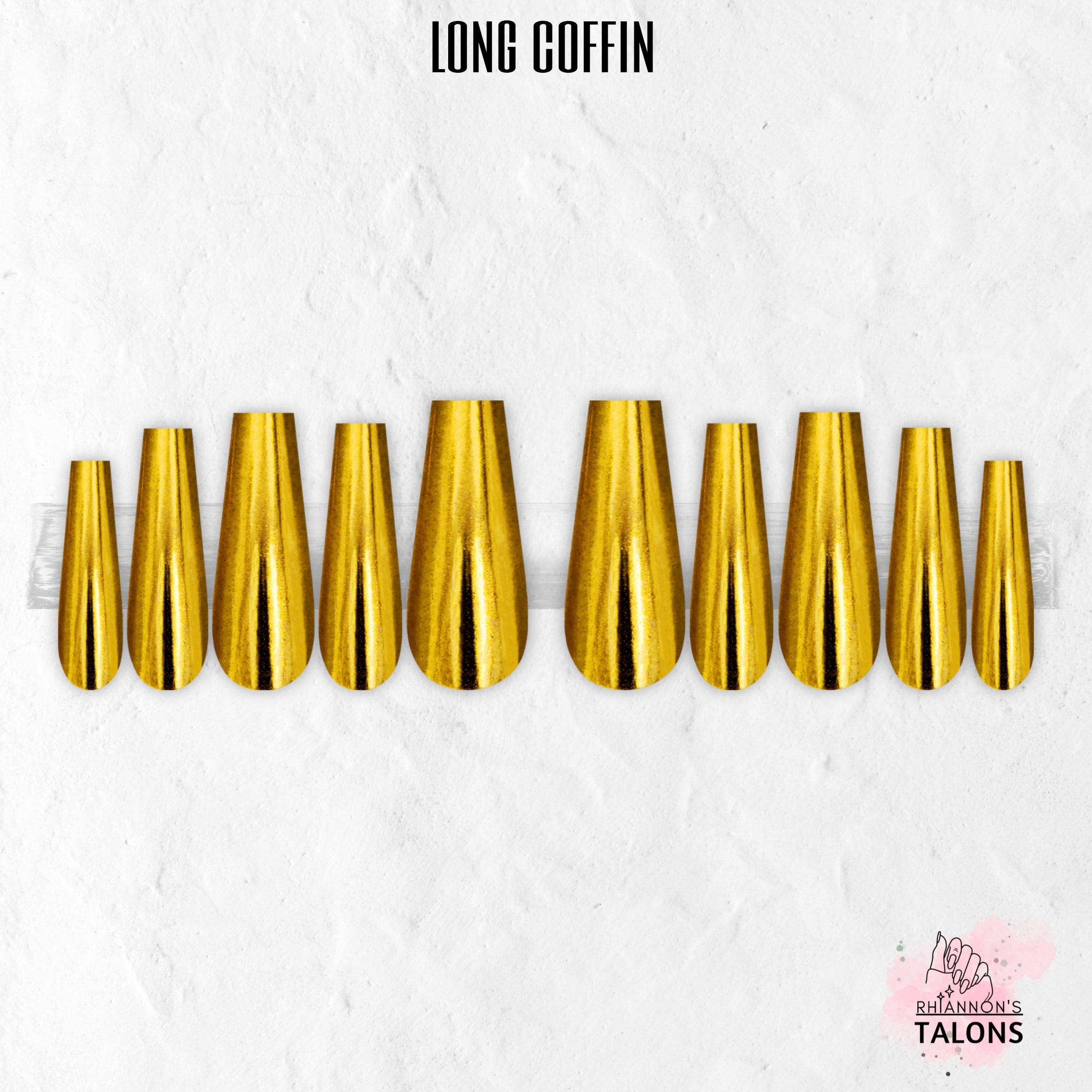 Golden Goddess gold chrome press-on nails