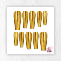Golden Goddess gold chrome press-on nails