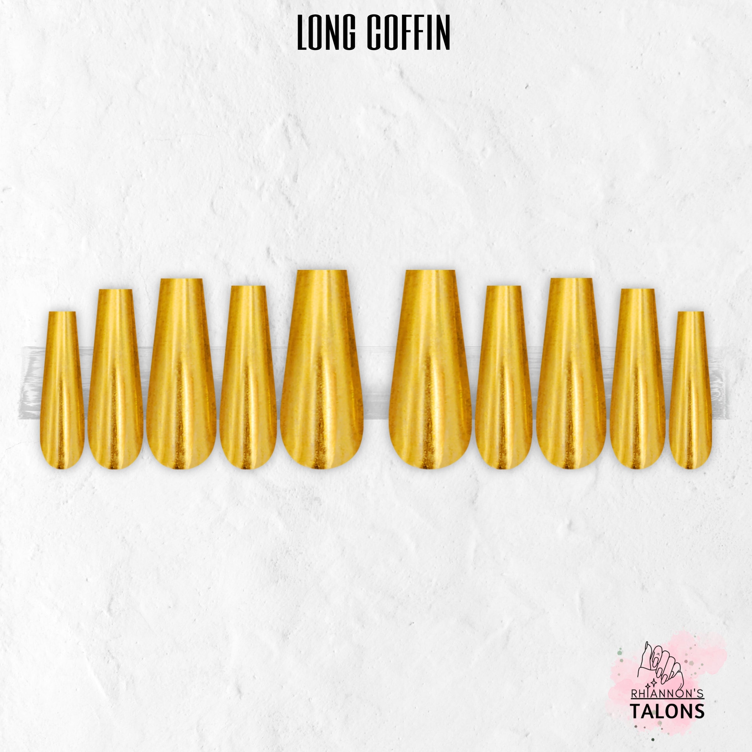 Golden Goddess gold chrome press-on nails
