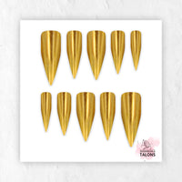 Golden Goddess gold chrome press-on nails