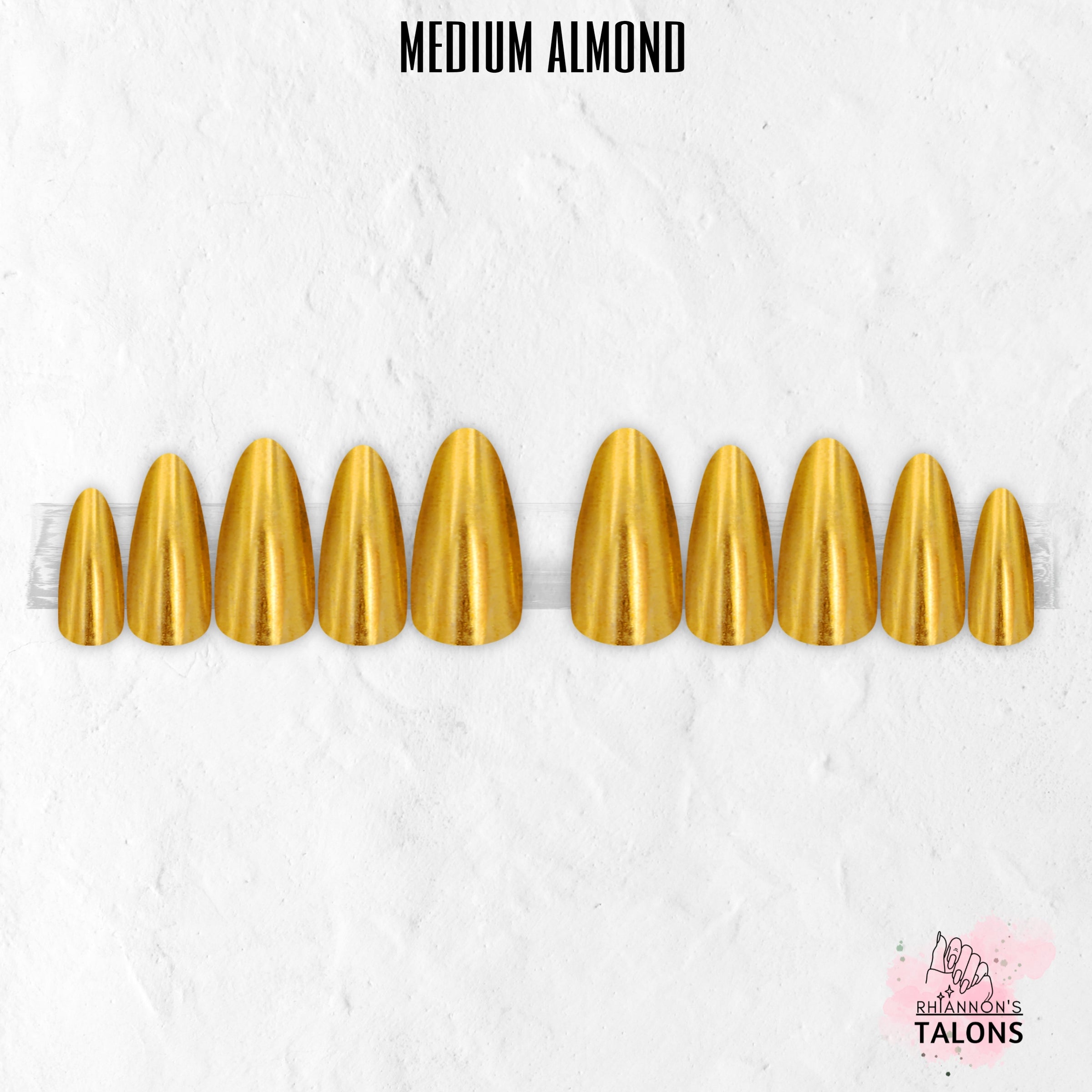 Golden Goddess gold chrome press-on nails