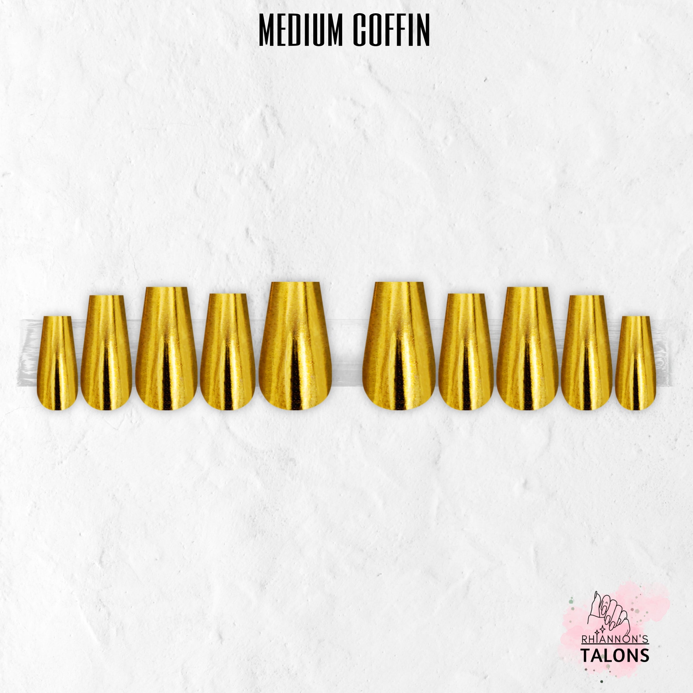 Golden Goddess gold chrome press-on nails