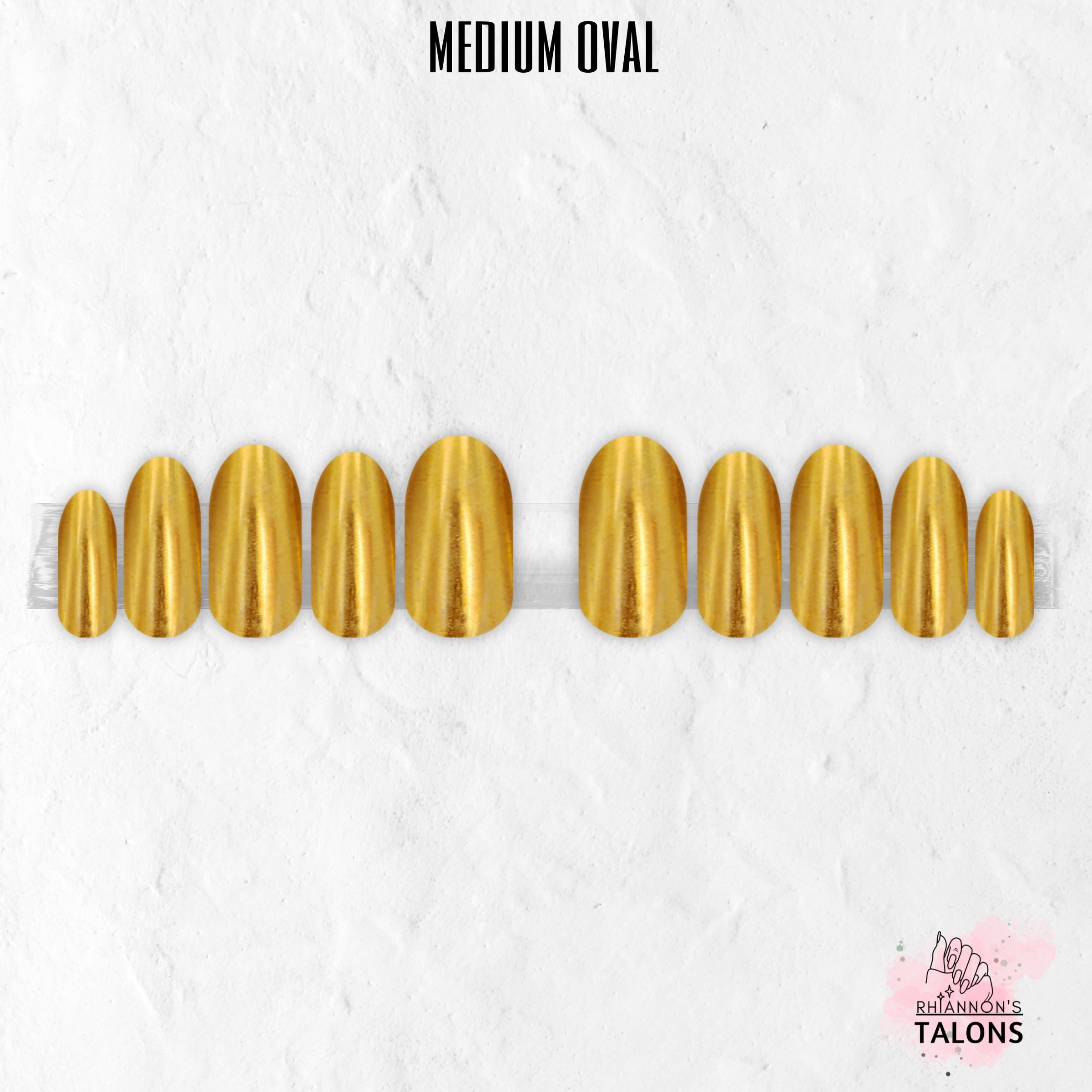 Golden Goddess gold chrome press-on nails