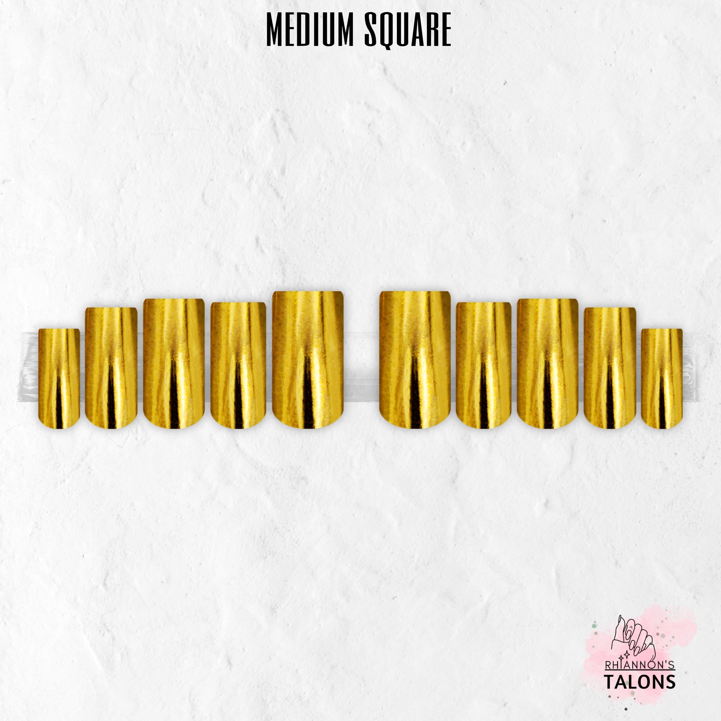 Golden Goddess gold chrome press-on nails