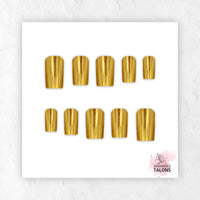 Golden Goddess gold chrome press-on nails