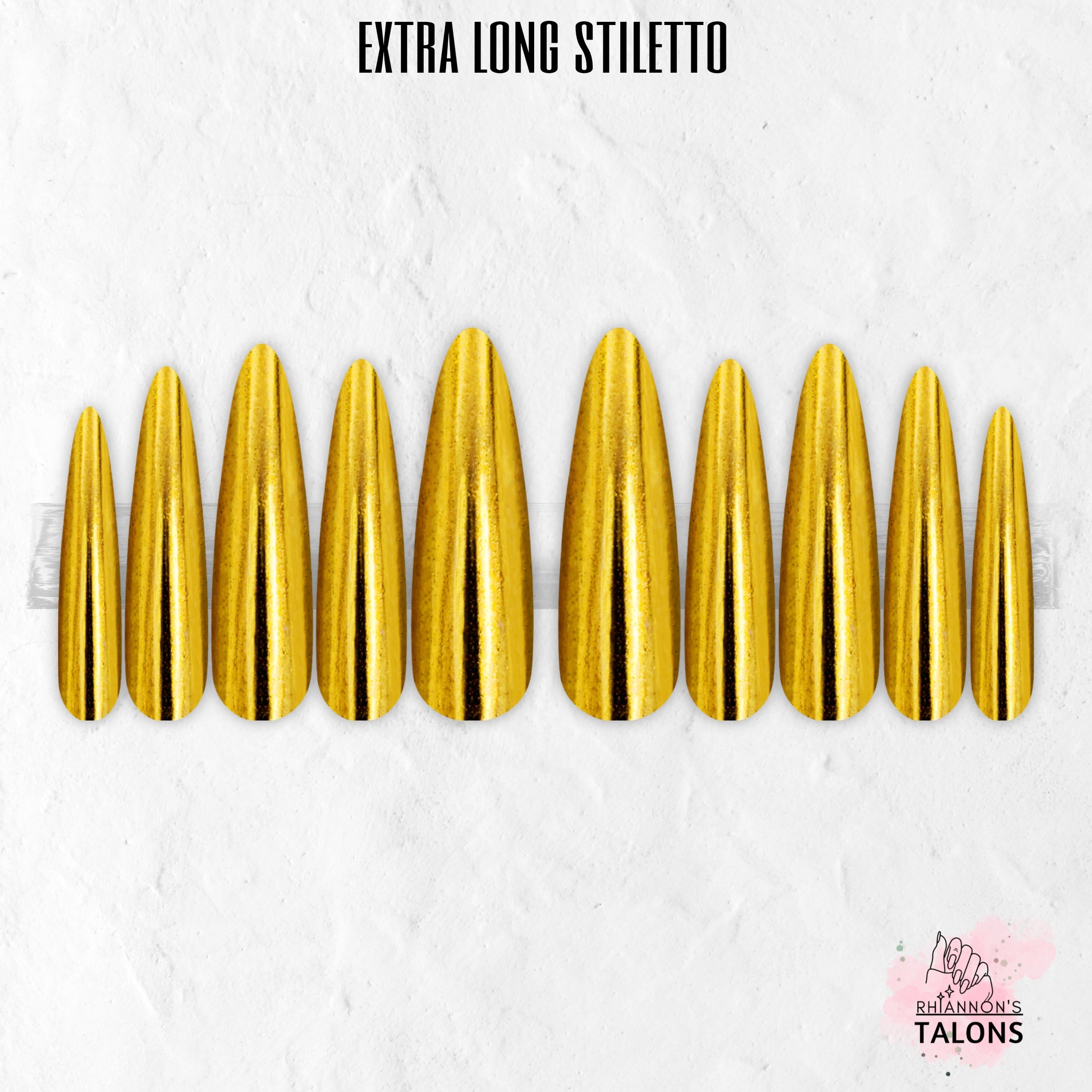 Golden Goddess gold chrome press-on nails