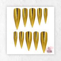 Golden Goddess gold chrome press-on nails