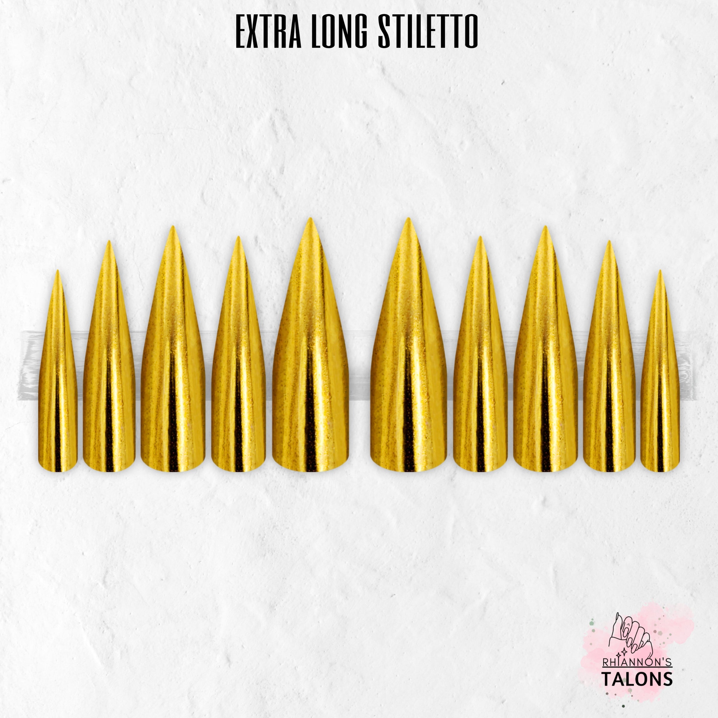 Golden Goddess gold chrome press-on nails