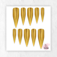 Golden Goddess gold chrome press-on nails