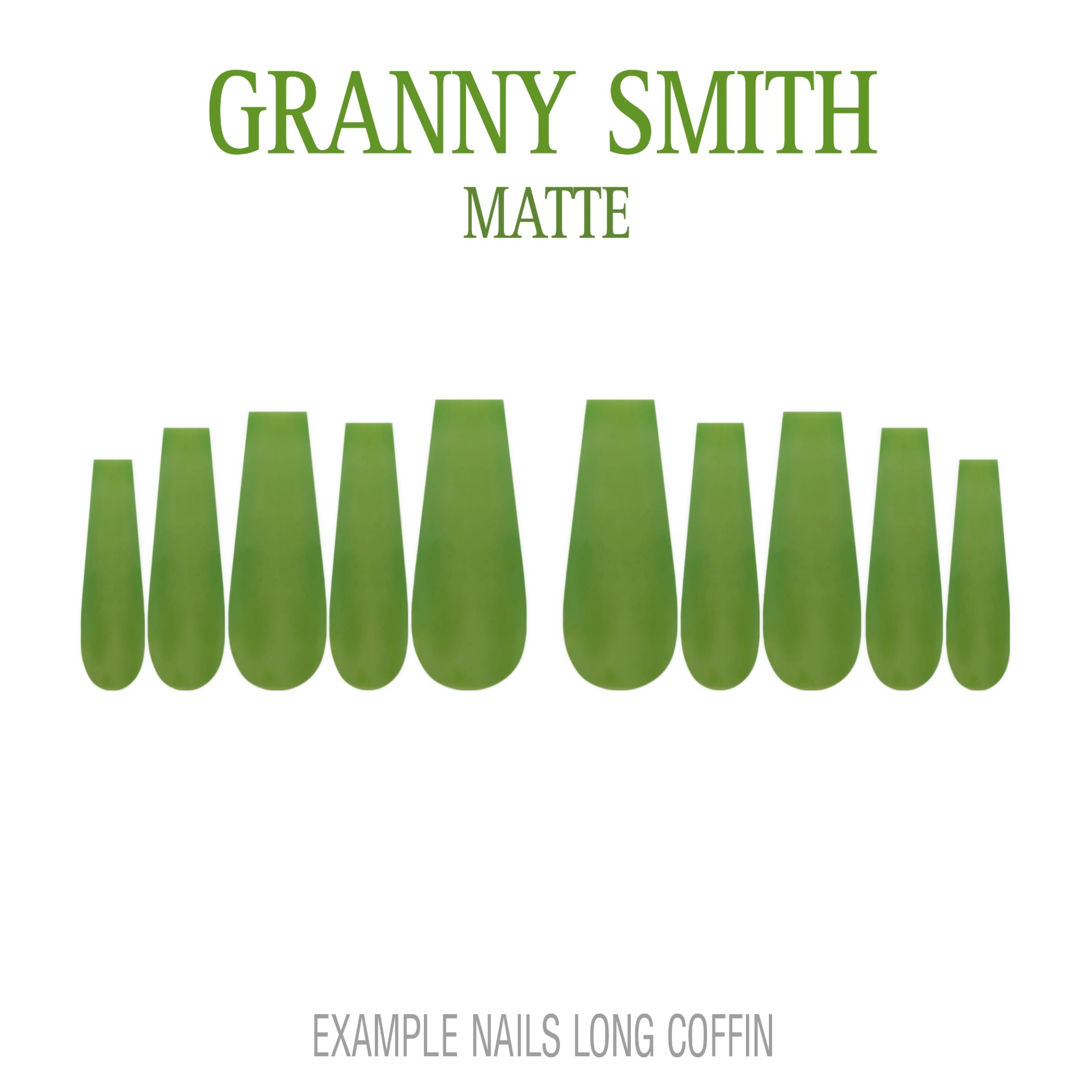 Granny Smith apple green press-on nails