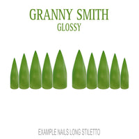 Granny Smith apple green press-on nails