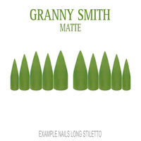 Granny Smith apple green press-on nails
