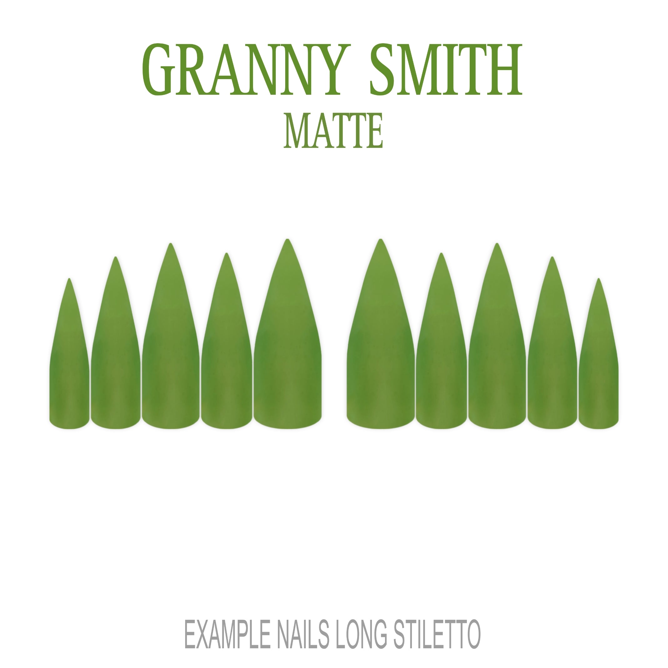 Granny Smith apple green press-on nails