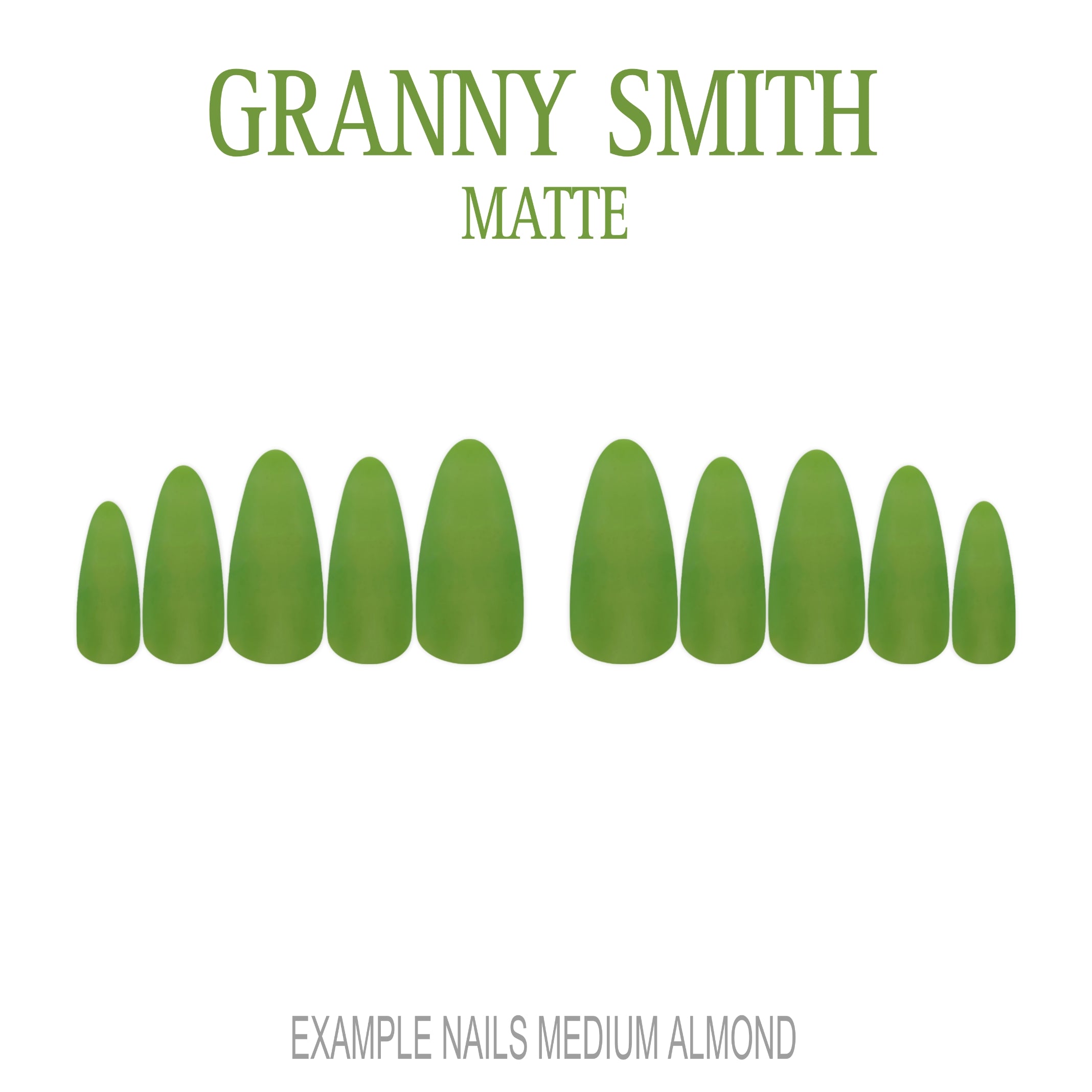 Granny Smith apple green press-on nails