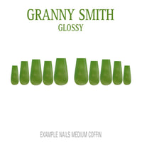 Granny Smith apple green press-on nails