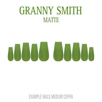 Granny Smith apple green press-on nails