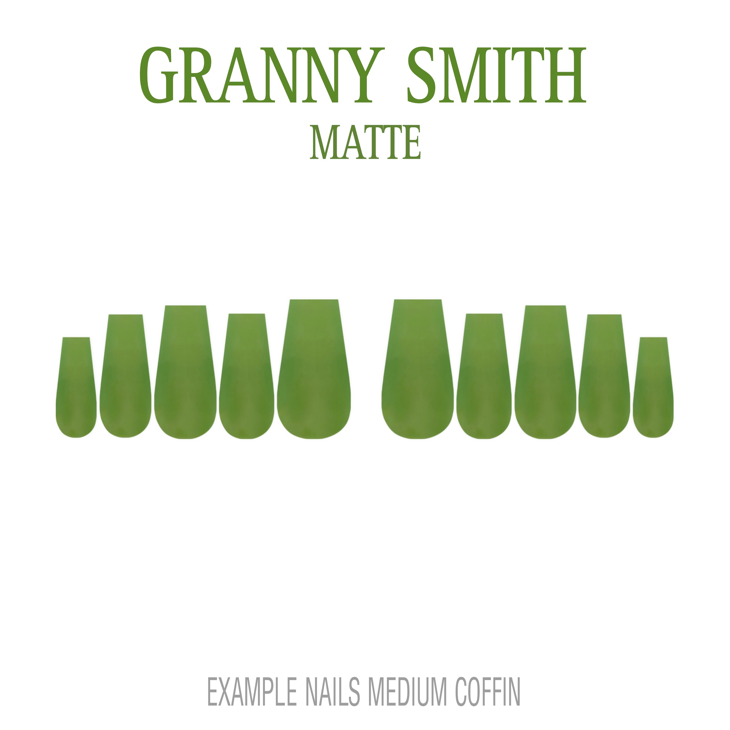 Granny Smith apple green press-on nails