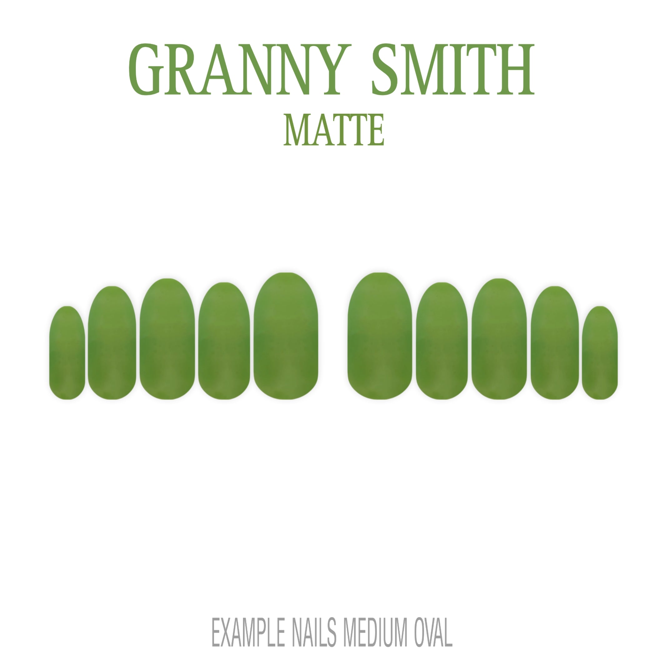 Granny Smith apple green press-on nails