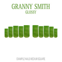 Granny Smith apple green press-on nails