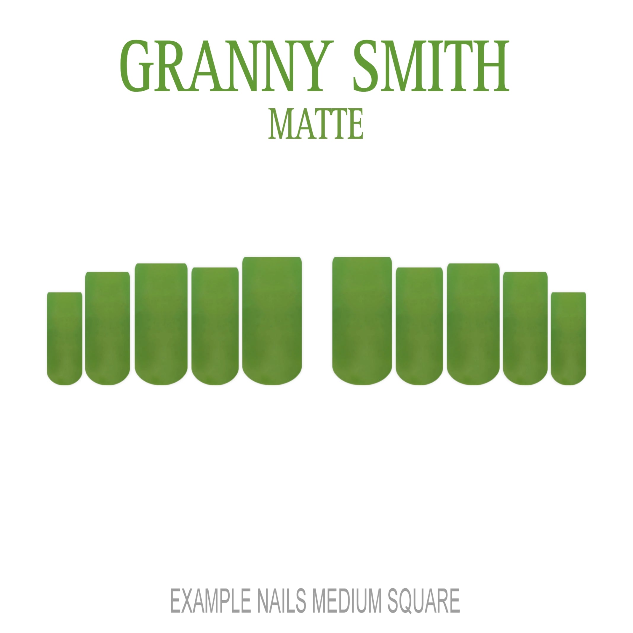 Granny Smith apple green press-on nails