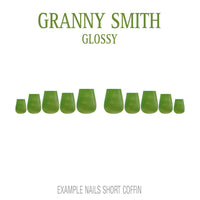 Granny Smith apple green press-on nails
