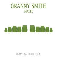 Granny Smith apple green press-on nails