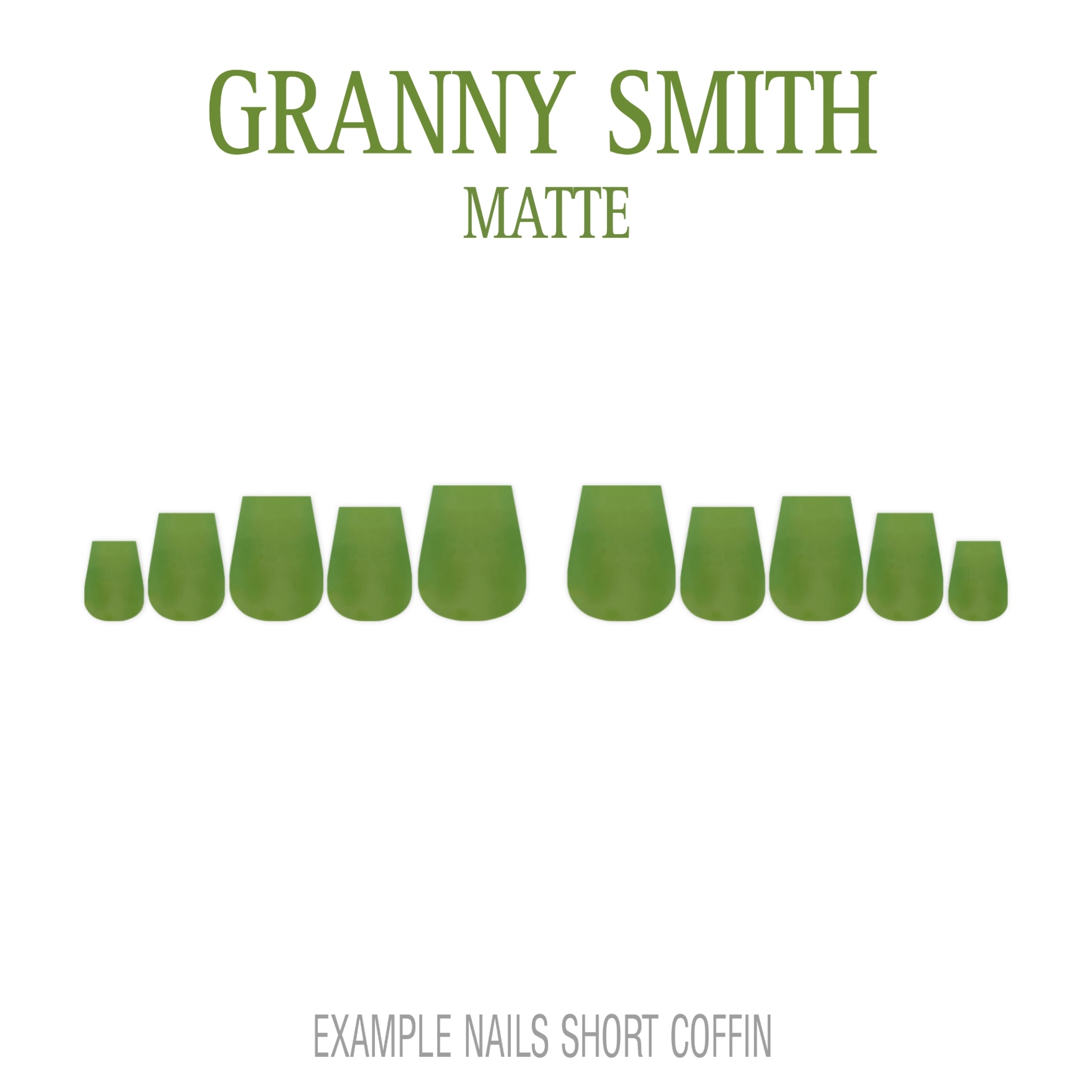 Granny Smith apple green press-on nails