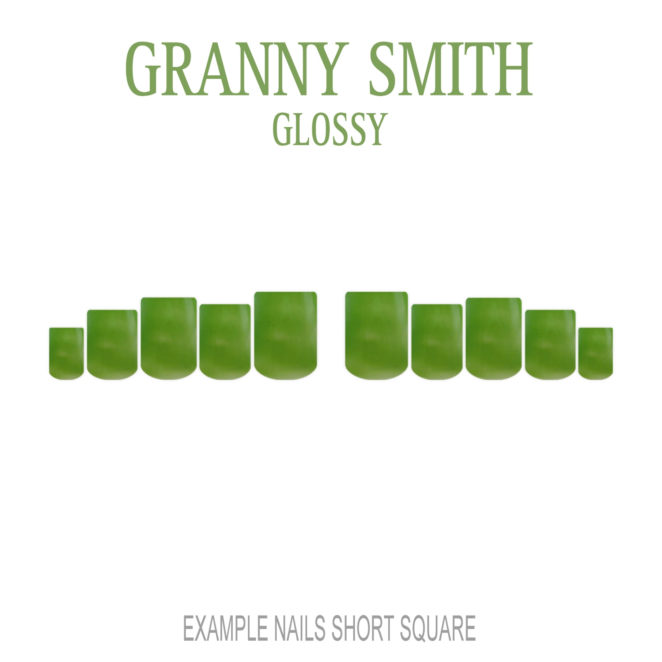 Granny Smith apple green press-on nails