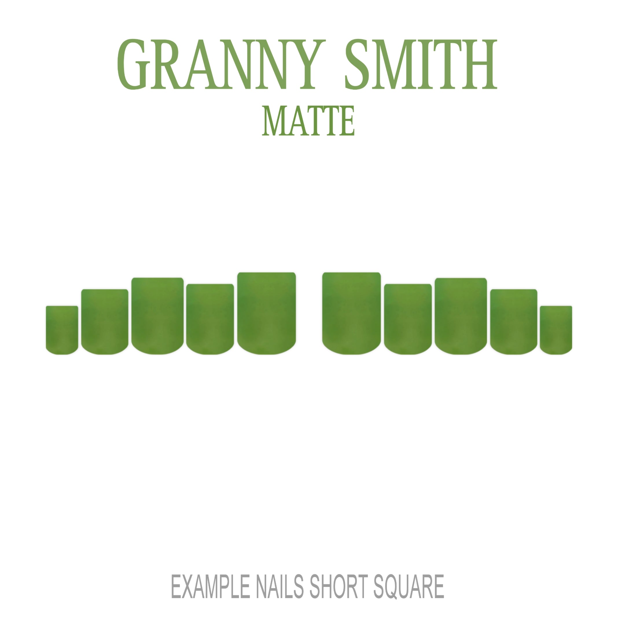 Granny Smith apple green press-on nails