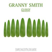 Granny Smith apple green press-on nails