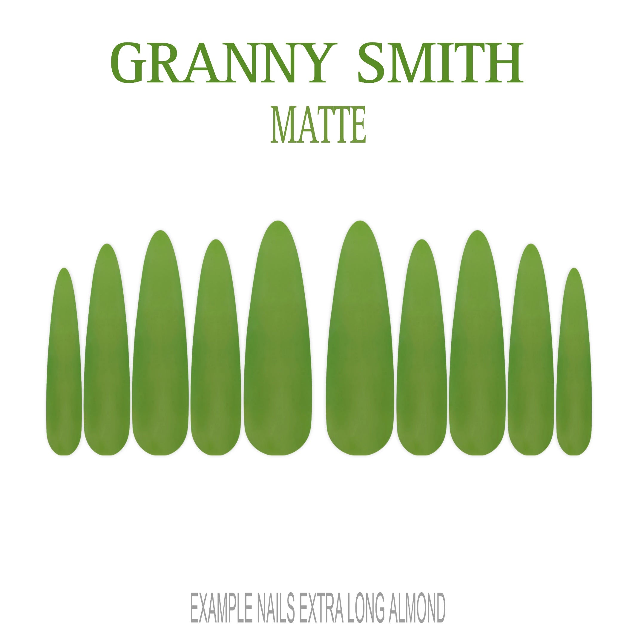 Granny Smith apple green press-on nails