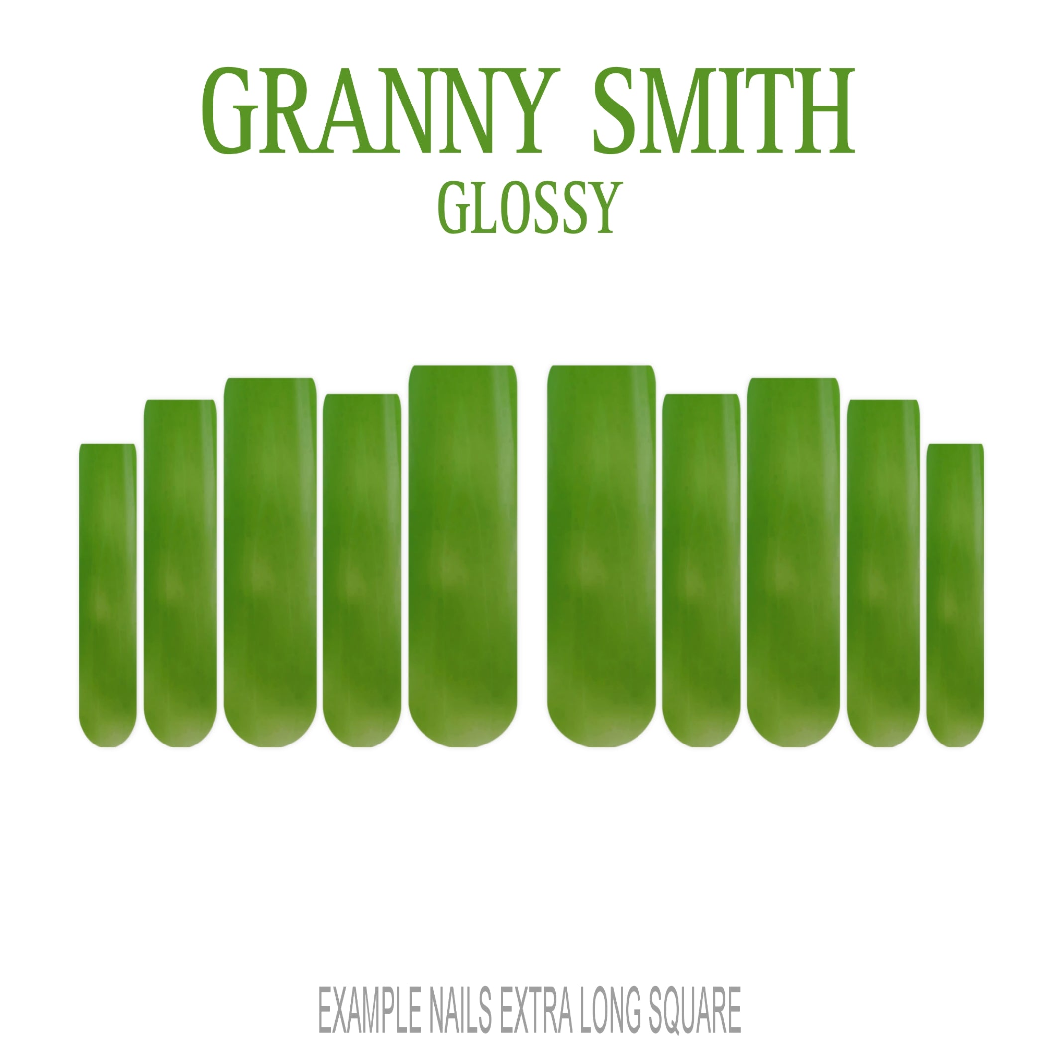 Granny Smith apple green press-on nails