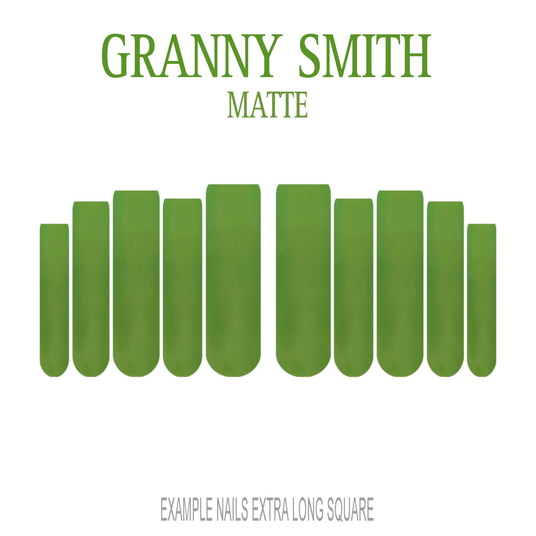 Granny Smith apple green press-on nails