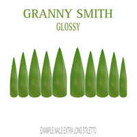 Granny Smith apple green press-on nails