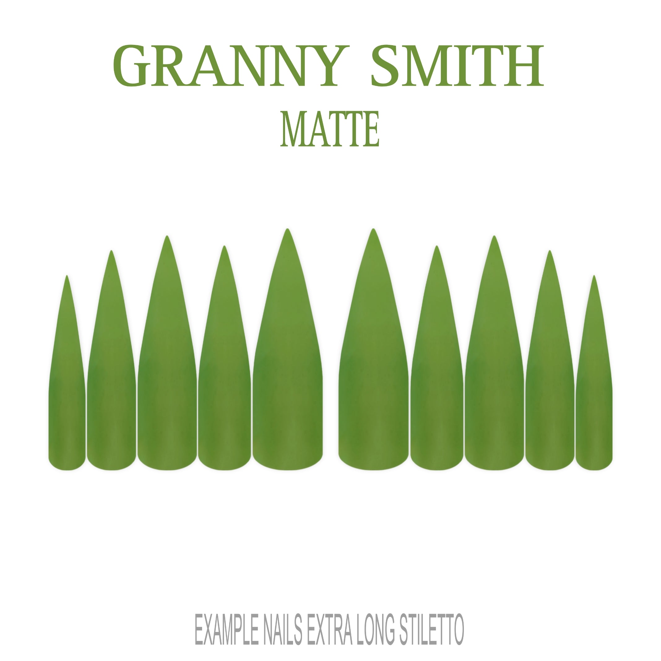 Granny Smith apple green press-on nails