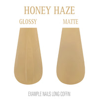 Honey Haze golden nude press-on nails